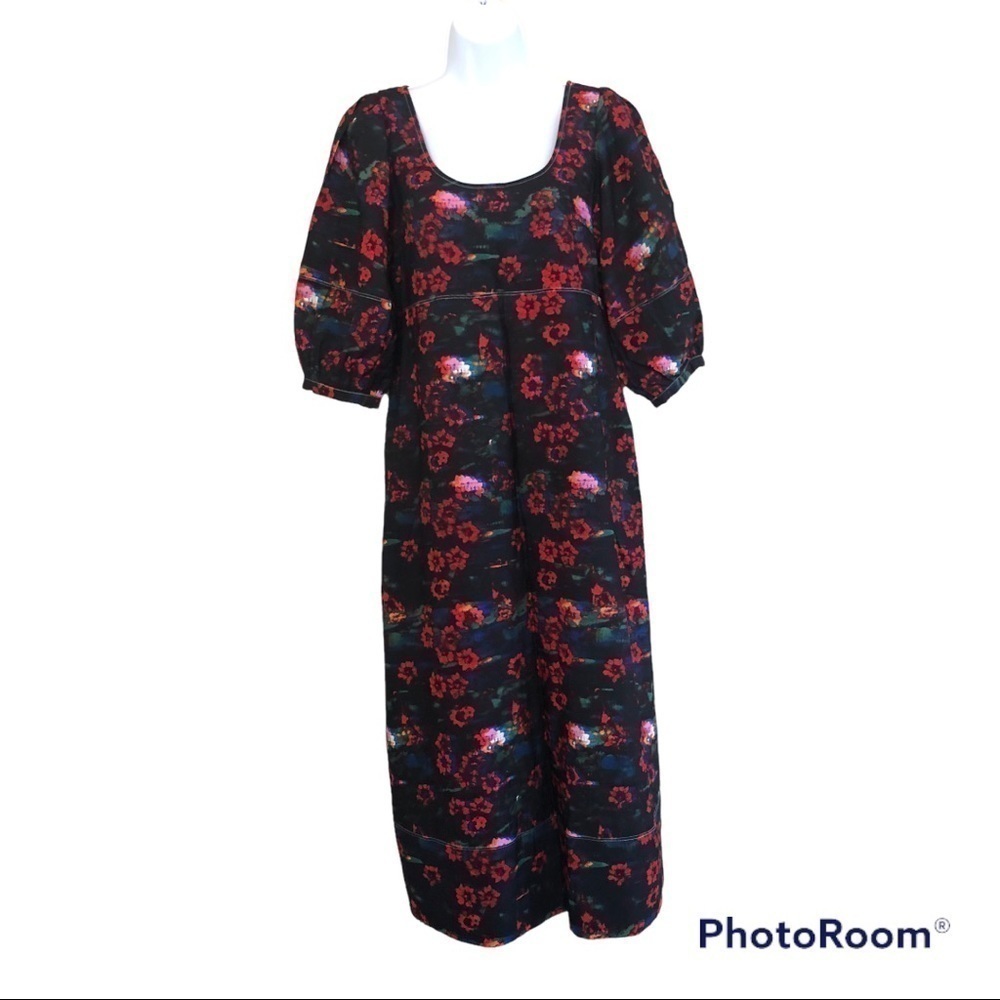 Rachel Comey x Target Women's Floral 3/4  Balloon Sleeve Midi Dress Size 0